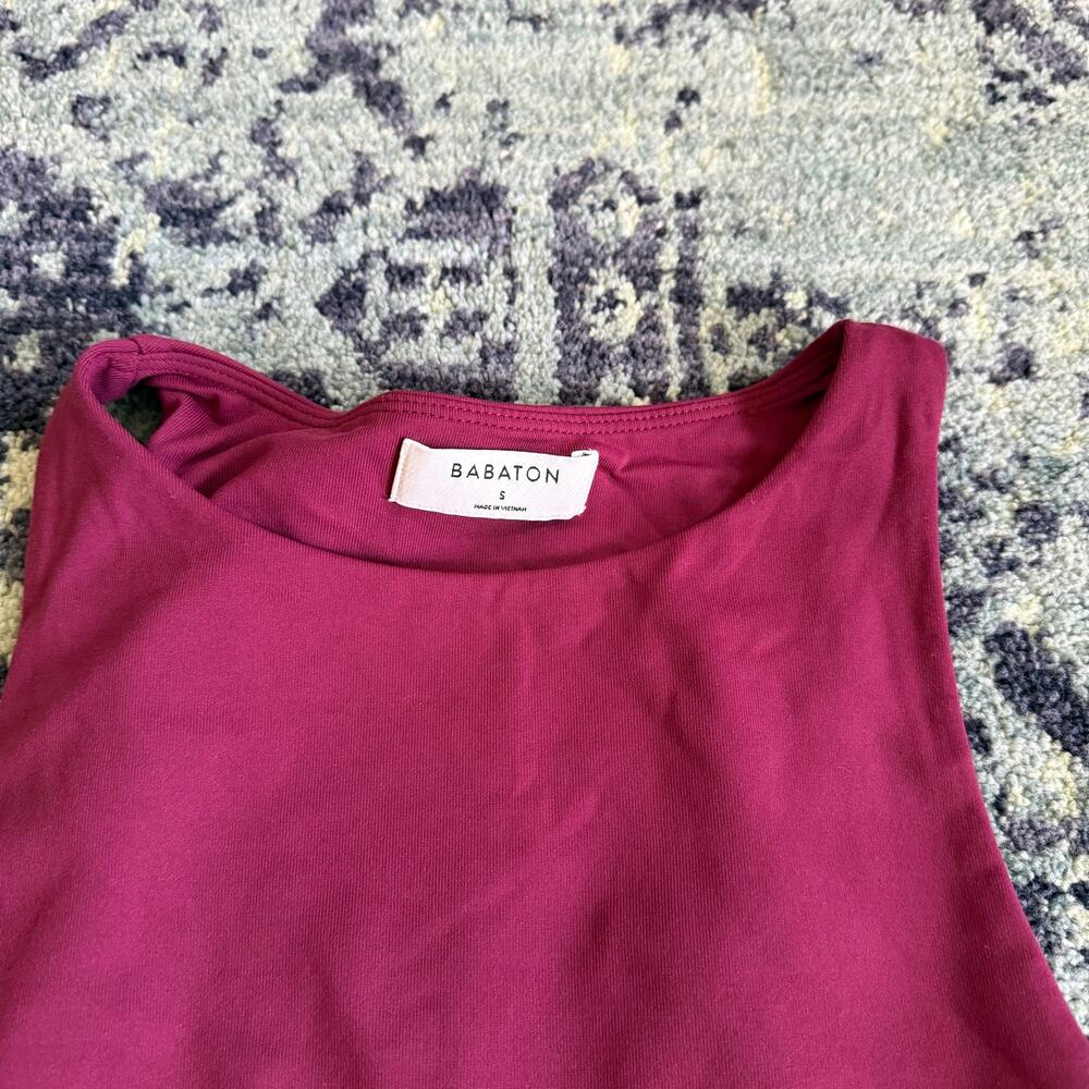 Aritzia Babaton | Contour 90’s Bodysuit Sleeveless Scoop Neck Sz Small Work - Picture 4 of 10
